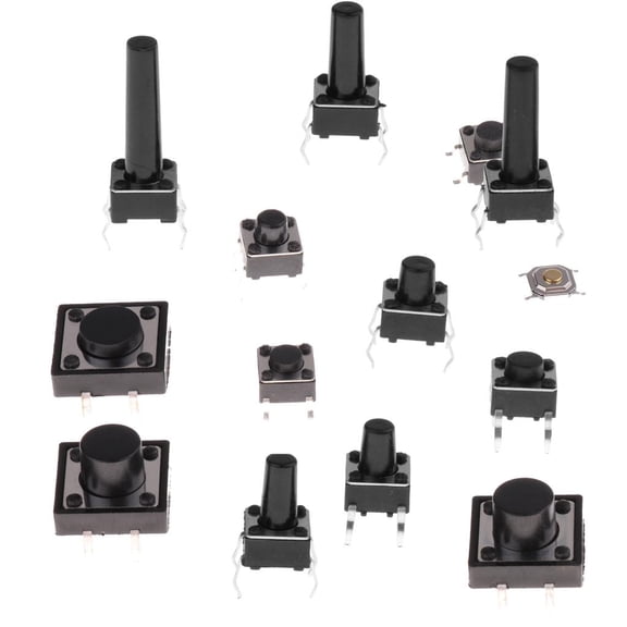 Wzmzjy 140pcs/pack 14types Momentary Tact Tactile Push Button Switch Assortments Kit