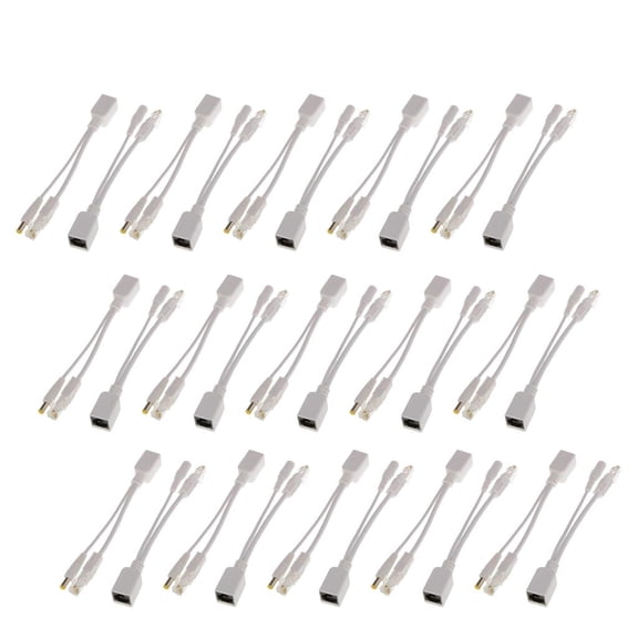 Wzmzjy 15pcs Power Over Ethernet Passive POE Adapter Injector Spliiter 12V