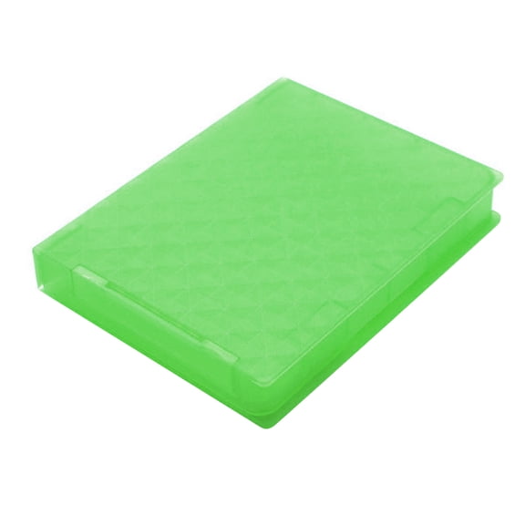 Wzmzjy 2.5inch IDE SATA Hard Drive HDD SSD Enclosure External Disk Protective Case Storage Box Green
