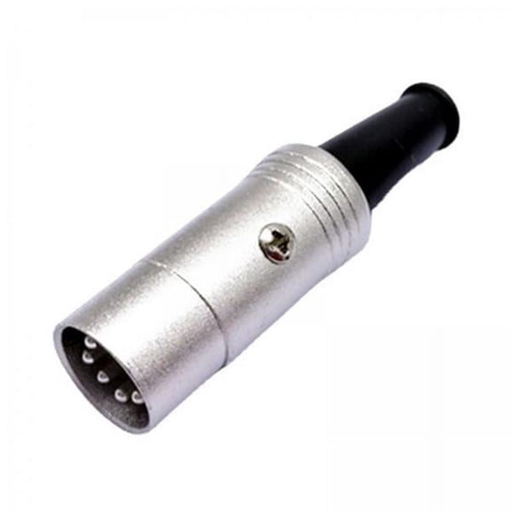 Wzmzjy 2 Pack 5 Pin DIN Male Connector MIDI Plug Solder Terminal Adapter Metal Body Panel Mount Audio Adapter for DIY audio video amplifier