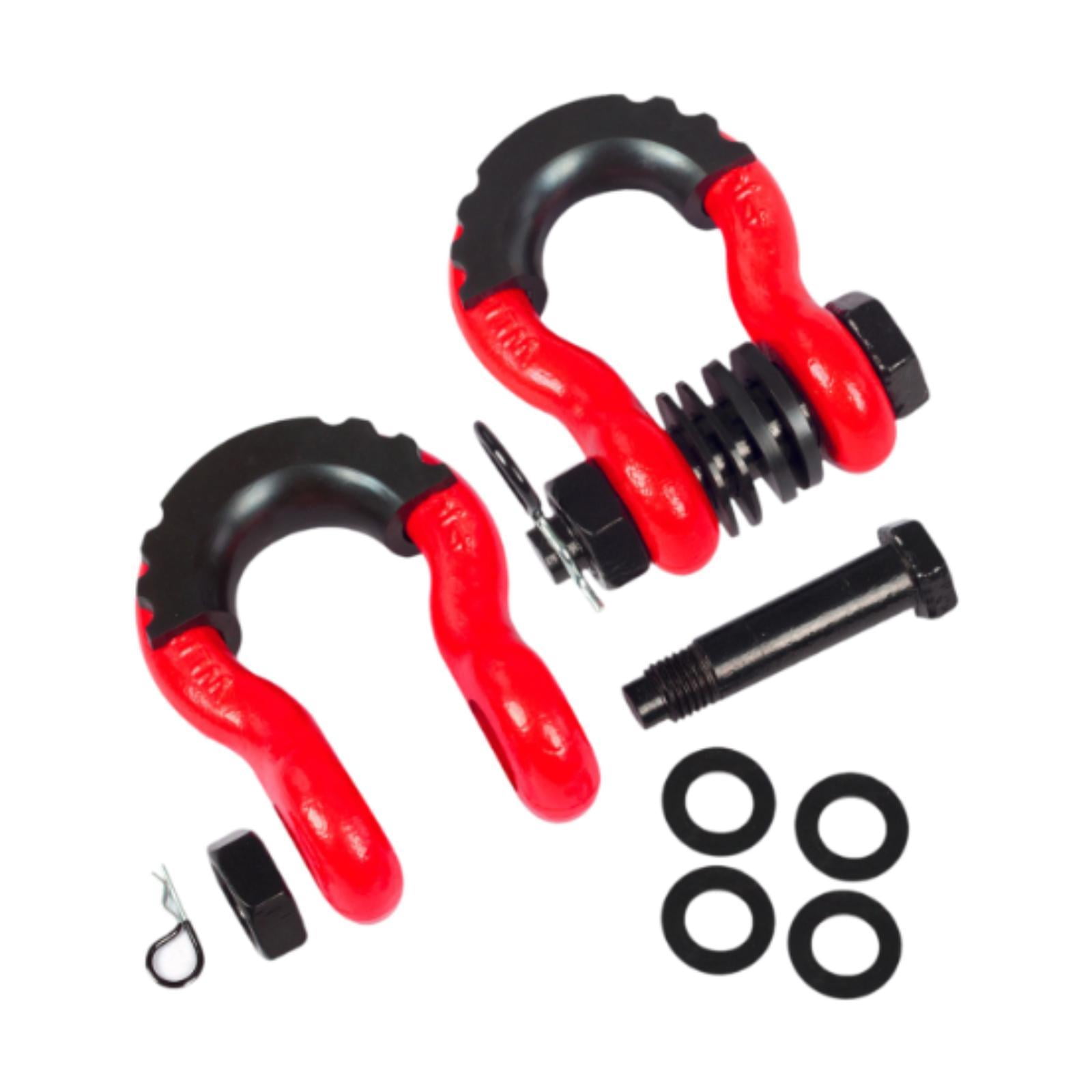 Wzmzjy 2 Pieces D Ring Shackle Off Road Towing Accessories for Vehicle UTV ATV
