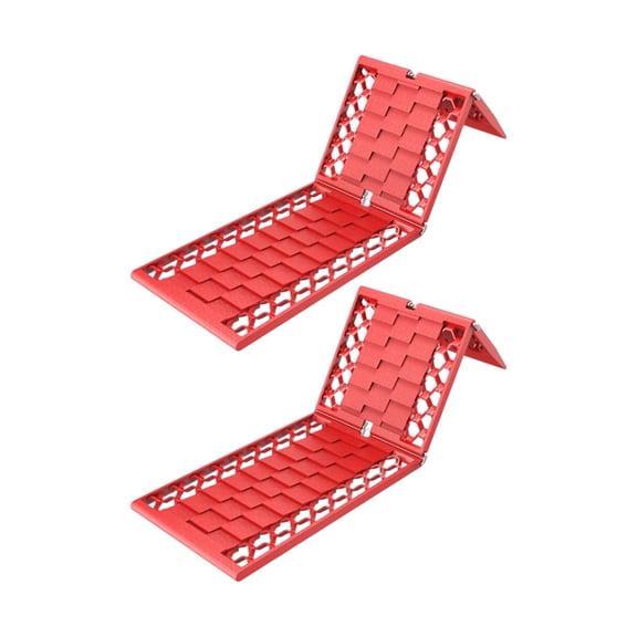 Wzmzjy 2 Pieces Foldable Off Roading Traction Track Tyre Mat Lightweight Track Pad Roll