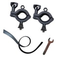 thumbnail image 1 of Wzmzjy 2 Pieces Roof Rack Shovel Mount 28-33mm Bracket for Automotive Road Trip Car Black, 1 of 8