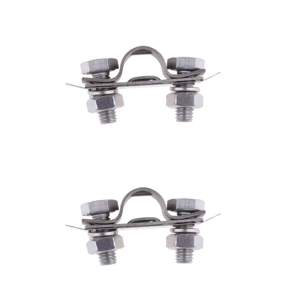 Wzmzjy 2 x Stainless Steel Throttle Control Rope Cable Connector Clamp for Marine Boat