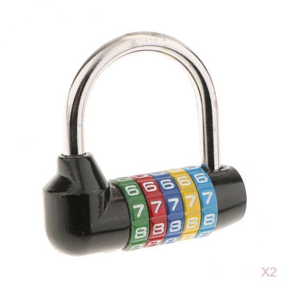 Wzmzjy 2Pack 5 Letter Combination Lock Resettable Zinc Alloy Code Padlock For School