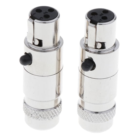 Wzmzjy 2Pcs XLR 3 Pin Female Mic Microphone Cable Adapter XLR Female Plug Suitable for