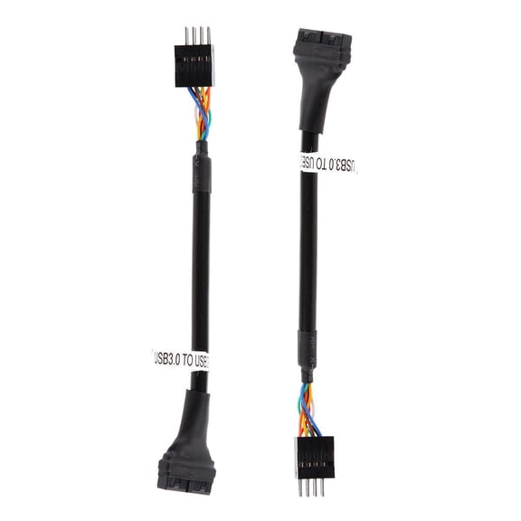Wzmzjy 2pcs Female Header 20 Pin USB3.0 To USB 2.0 9 Pin Male Cable For Motherboard