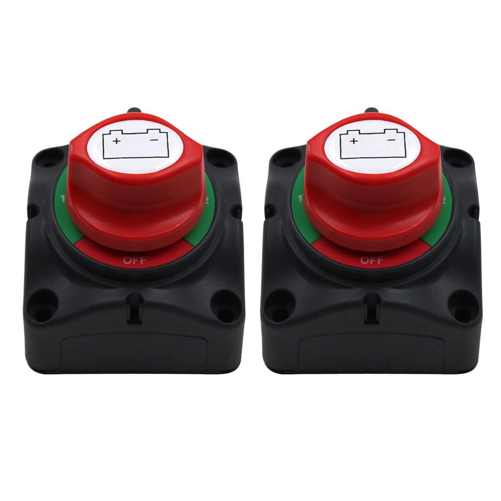 Wzmzjy 2x 12V/24V 3 Speed ON-OFF Battery Selector Isolator Disconnect Switch