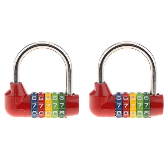Wzmzjy 2x Mini 5 Digits Number Password Code Lock Combination Padlock Resettable for