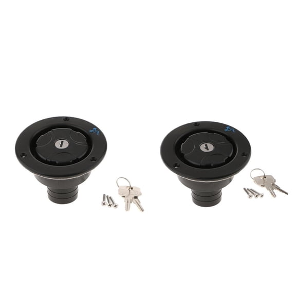 Wzmzjy 2x Secures Locking Fuel Tank Gas Lid Filler Cap with Keys Door Universal New