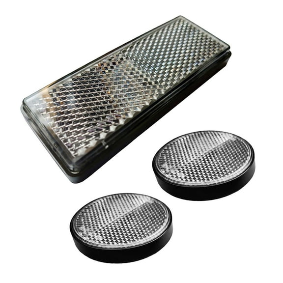 Wzmzjy 3 Pieces Motorcycle Night Reflector Replaces for Motorbike Bike Trailer White