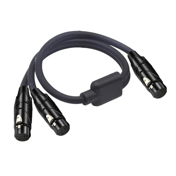 Wzmzjy 3 Pin Dual XLR Female To XLR Female Cable Distributor Y Splitter For Microphone,