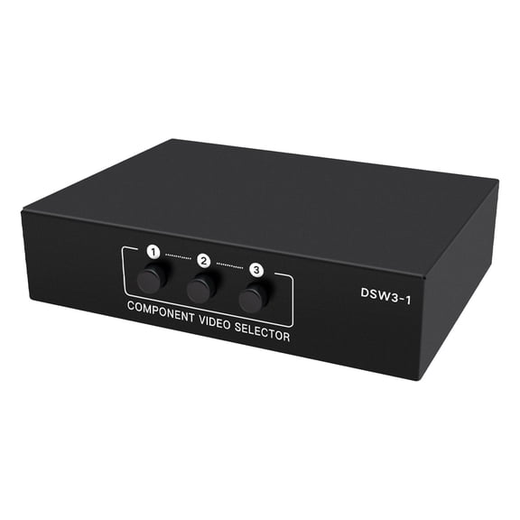 Wzmzjy 3 in 1 Out Component AV Video Selector Switch Box Ypbpr Switcher 1080 for TV Box