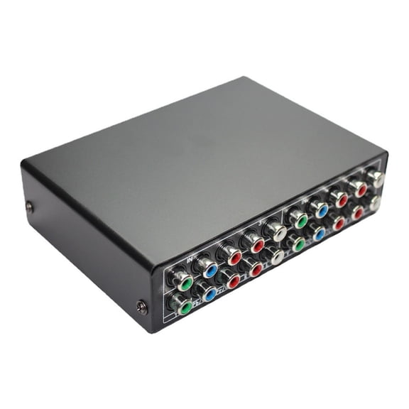 Wzmzjy 3 in 1 Out Component AV Video Switch Box, AV Switcher Selector Ypbpr RGB for for