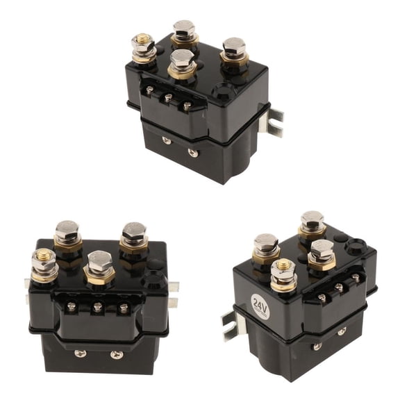 Wzmzjy 3x 24V Wireless Winch Solenoid Relay Contactor Controller ATV UTV Universal