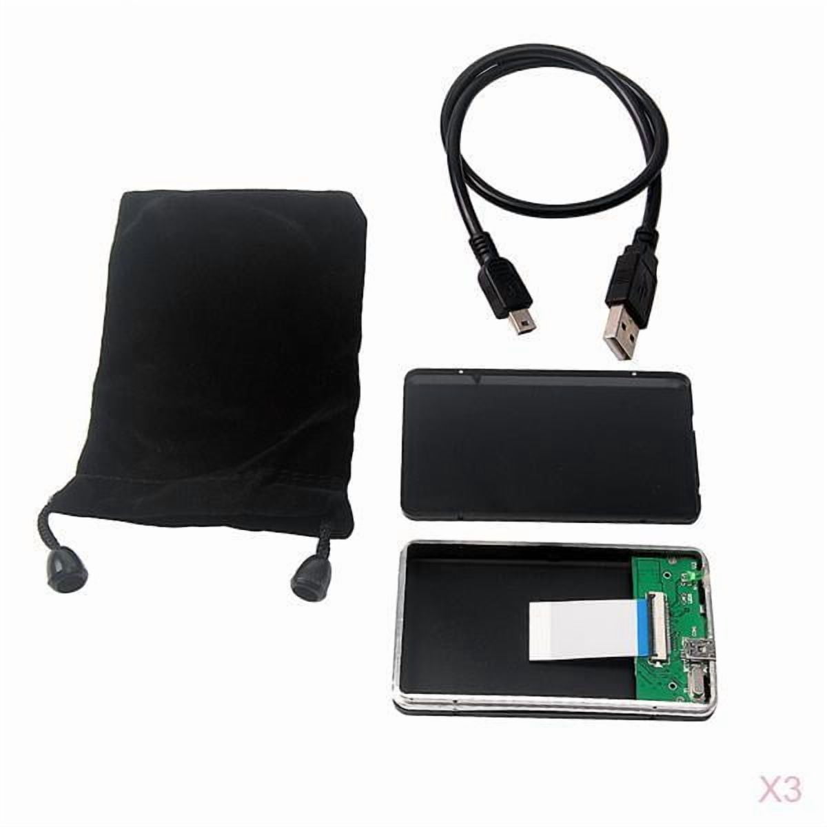 Wzmzjy 3x ZIF CE 40pins HDD Enclosure to USB 2.0 External Case Hard Disk Drives 1.8''