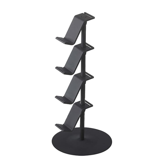 Wzmzjy 4 Tier Game Controller Stand Display Stand Adjustable Height Organizer Rack PC Accessories Universal Headphone Holder Desktop Black
