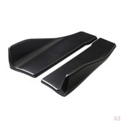 Wzmzjy 4pcs Anti-Scratch Car Rear Bumper Lip Diffuser Splitter Canard Glossy - Black