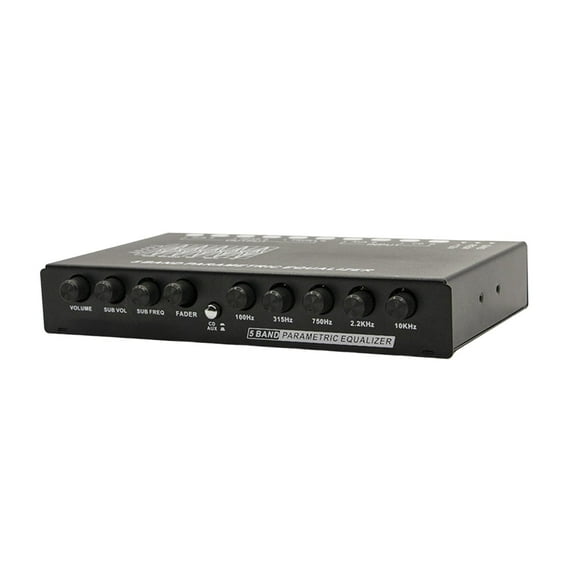 Wzmzjy 5 Band Car Audio Equalizer Car Amplifier Graphic Equalizer Front Rear+sub Output