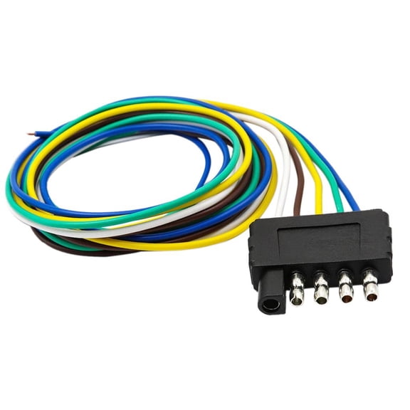 Wzmzjy 5Way Flat Trailer Wire Harness Extension Connector Socket W/ 36'' Cable - US