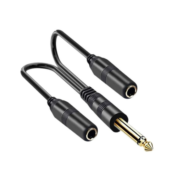Wzmzjy 6.35mm Y splitters Cable Male to 2 6.35mm Female Adapter for Guitar Keyboard Double Channel