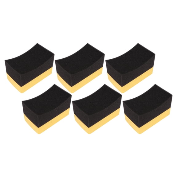 Wzmzjy 6 Pieces Tire Applicator Dressing Shine Sponge Tire Dressing Applicator Pad Length 10 cm