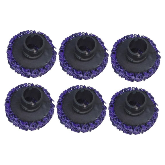 Wzmzjy 6Pcs Brake Hub Cleaning Discs Grinding Head Hollow Center Professional Brake Hub Purple
