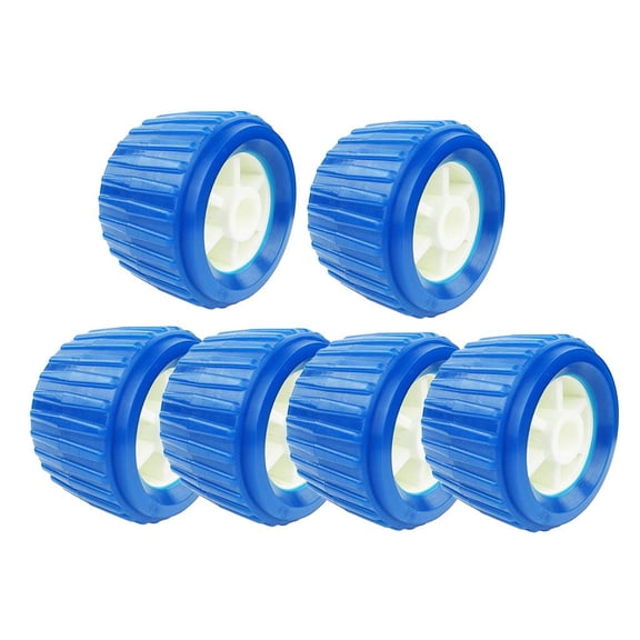 Wzmzjy 6x Boat Roller Ribbed Wobble Replacement Loader Trailer Accessories 4.33inch Dia