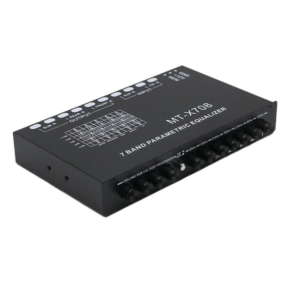 Wzmzjy 7 Band Parametric Equalizer 7 Band Equalizer Car Audio, with CD AUX Input Select
