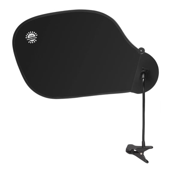 Wzmzjy Adjustable Office Desk Privacy Light Shield with Clamp Accessory 360 degree Swivel Black