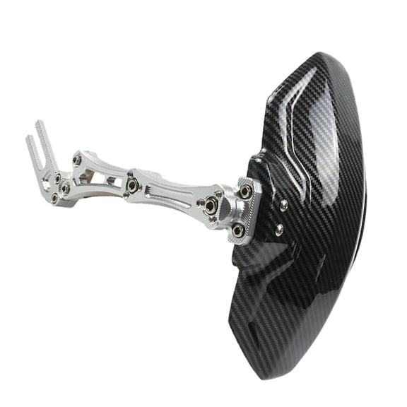 Wzmzjy Alloy Universal Motorcycle Rear Wheel  degree Rotation Durable Extender Mudguard Silver