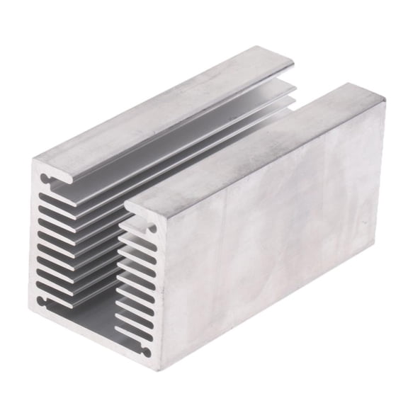 Wzmzjy Aluminium U Slotted Fan Heat Sink LED Transistor Heat Sink 40x40x80mm Silver