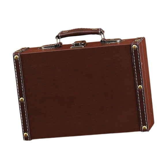 Wzmzjy Antique Suitcase Retro Treasure Chests Suitcase Chest for Home Wedding Girls Small