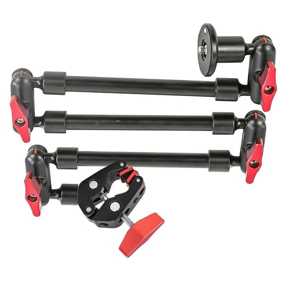 Wzmzjy Articulating Camera Arm, with 1/4' and 3/8' Thread Adjustable Portable Mount for with Clamp