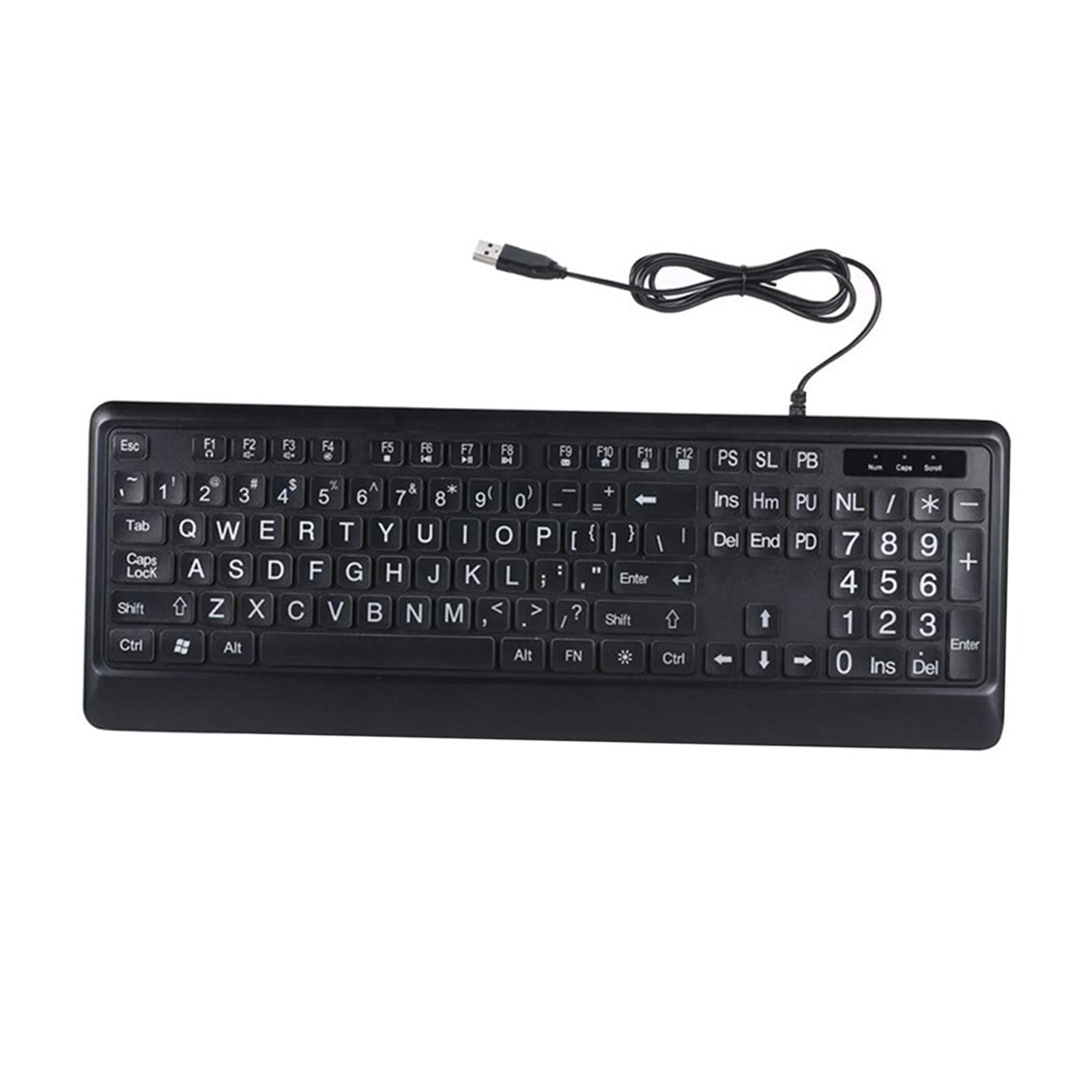 Wzmzjy Backlit Keyboard 106 Keys Durable Mechanical Feeling Numeric Keypad for Computer