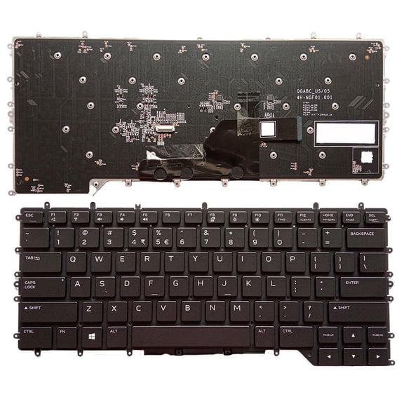 Wzmzjy Backlit Keyboard US Layout Black for Dell Alienware M15 R3 R4 M15 R4 P69F001