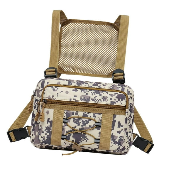 Wzmzjy Binocular Chest Bag Bino Harness Case Large for Backpacking Birdwatching Easy to gray