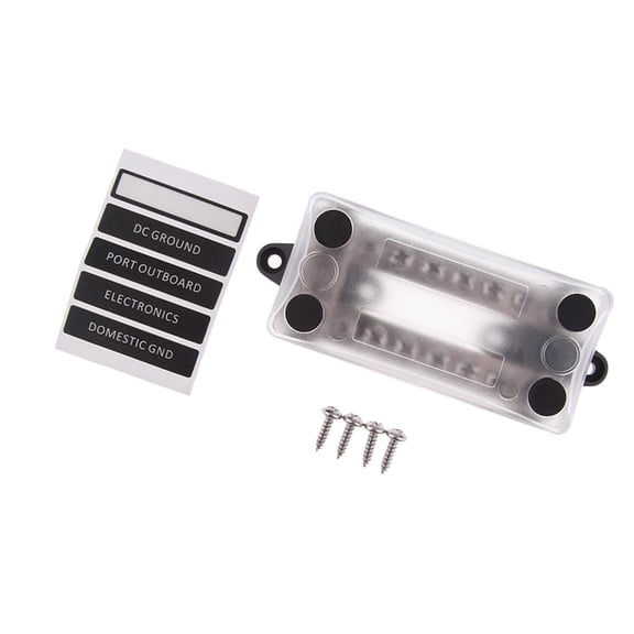 Wzmzjy Bus Bar Electrical Terminal 6 Terminals Dual Buss Bars 4 Studs Heavy Duty