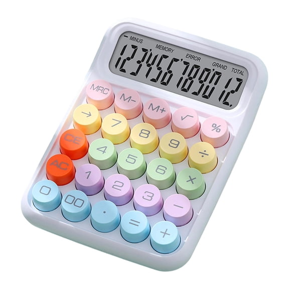 Wzmzjy Calculator Handheld Lightweight Compact Standard Mechanical Keys Accessories for White