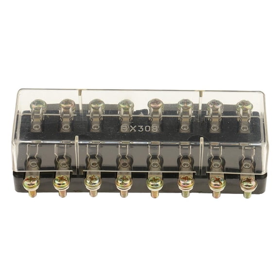 Wzmzjy Car Truck 8 Way Circuit Standard 6X30mm Glass Tube Fuse Box Block Holder DC12V 8-WAY