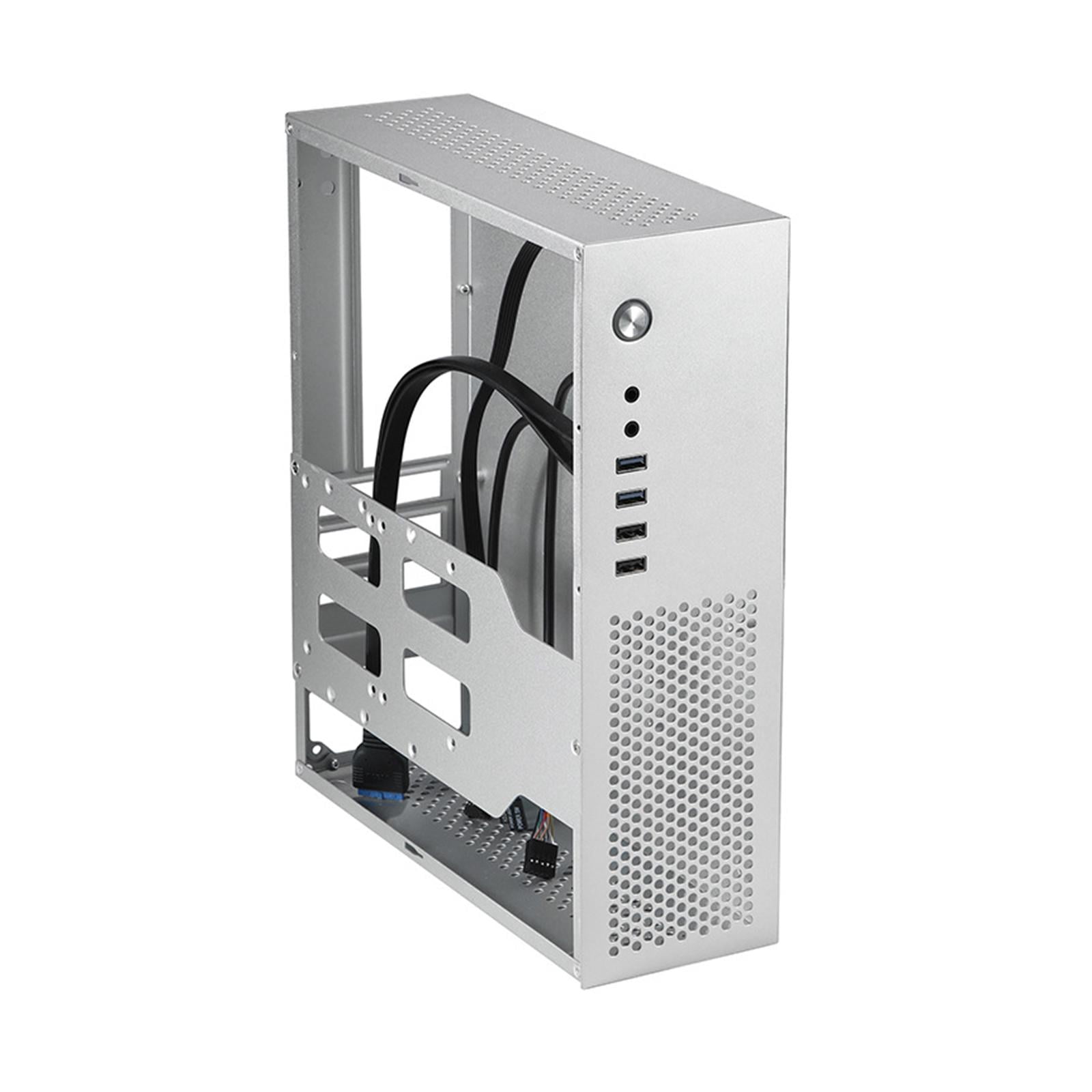 Wzmzjy Computer Case 3.0 USB Wall Mounted Placement Office Professional Practical Steel Argent