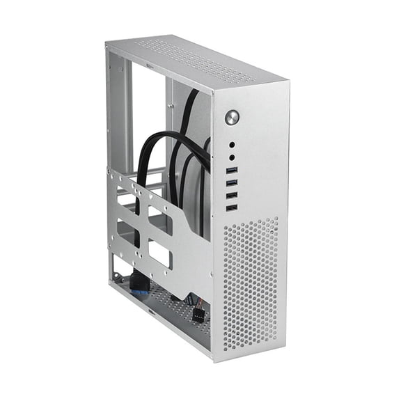 Wzmzjy Computer Case 3.0 USB Wall Mounted Placement Office Professional Practical Steel Argent