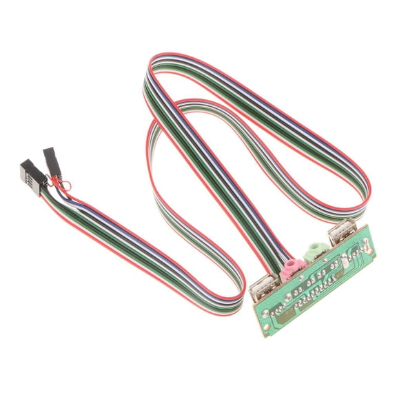 Wzmzjy Computer case front USB audio port microphone headphones power cable power cable 6.8CM