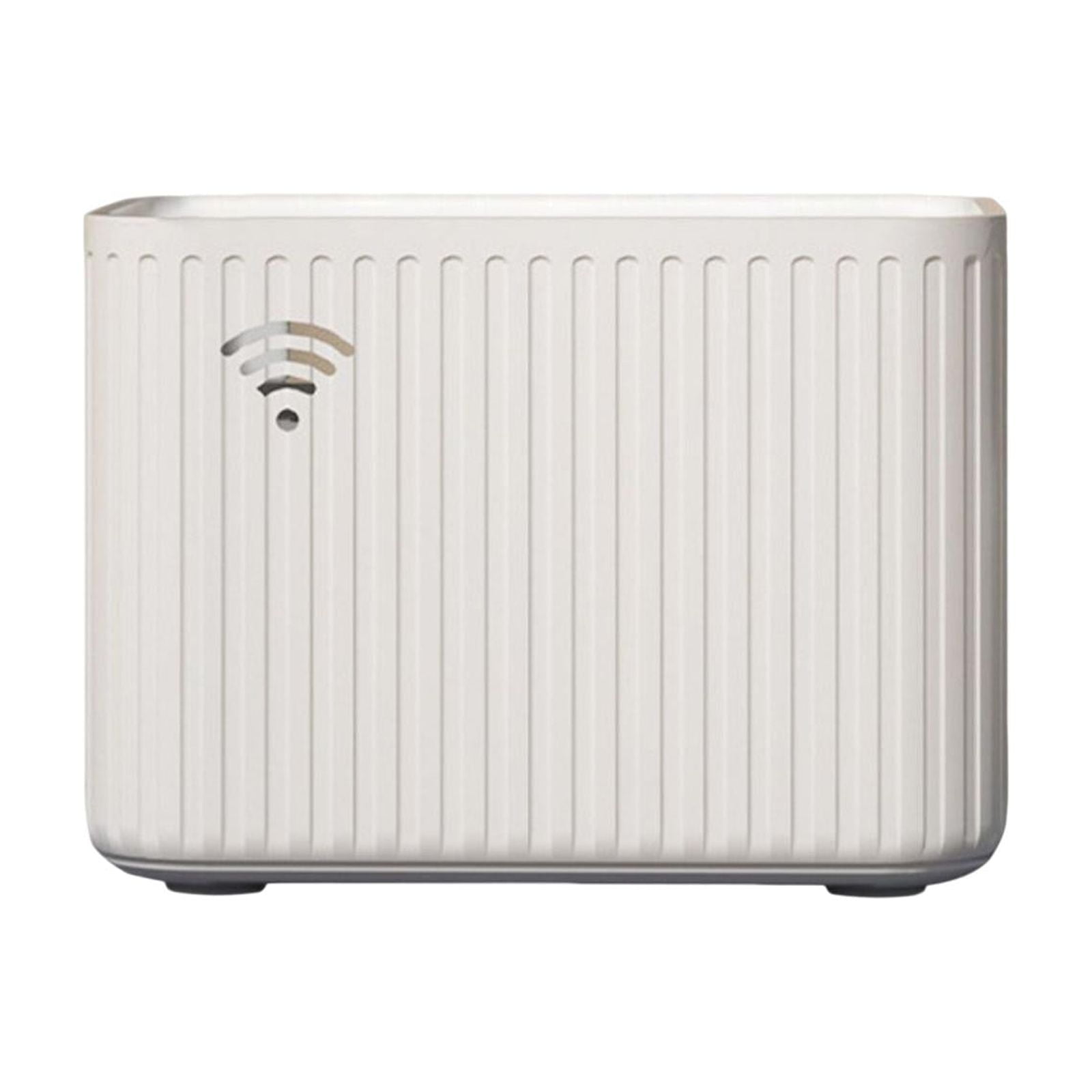 Wzmzjy Desk Router Storage Case Conceal Power Strips Data Line Storage Cable Management White