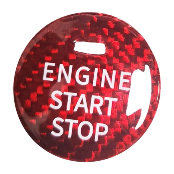 Wzmzjy Engine Ignition Button Cover Decal Ignition Button Cover Interior Decoration for Red