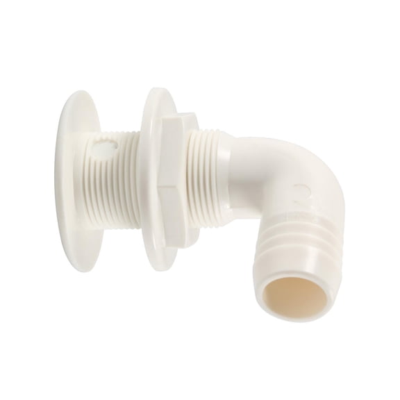 Wzmzjy Generic 90 Degree Thru Hull Scupper Replace Bottom Outer Diameter 1-1/8 Inch Spare Parts for Ship Boats 1pc