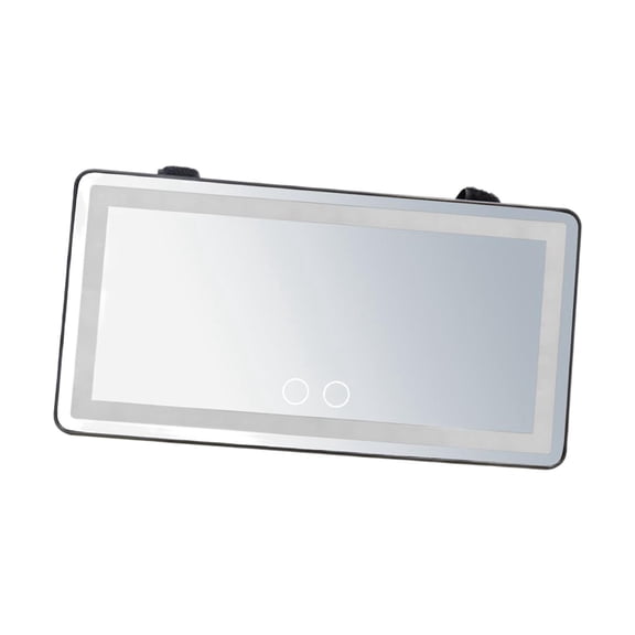 Wzmzjy Generic Car Visor Vanity Mirror Dimmable Universal, 3 Light Modes, Rearview Sun Black