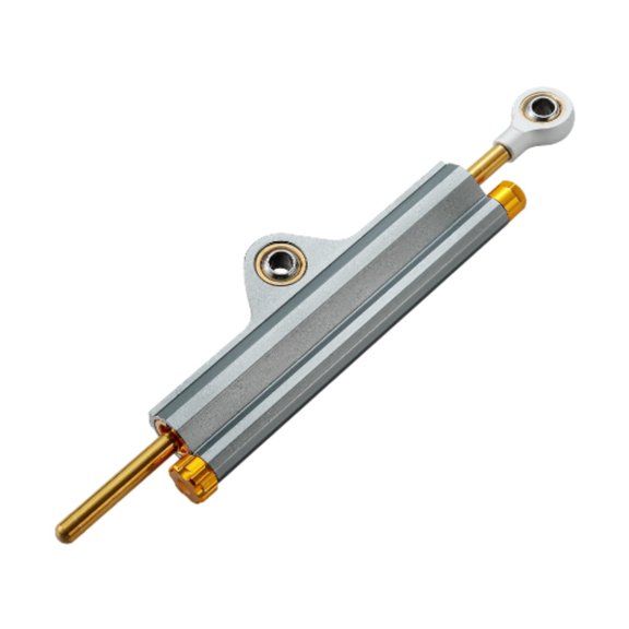 Wzmzjy Generic Motorcycle Steering Damper with Mounting Bracket Aluminum Safety Control Gray