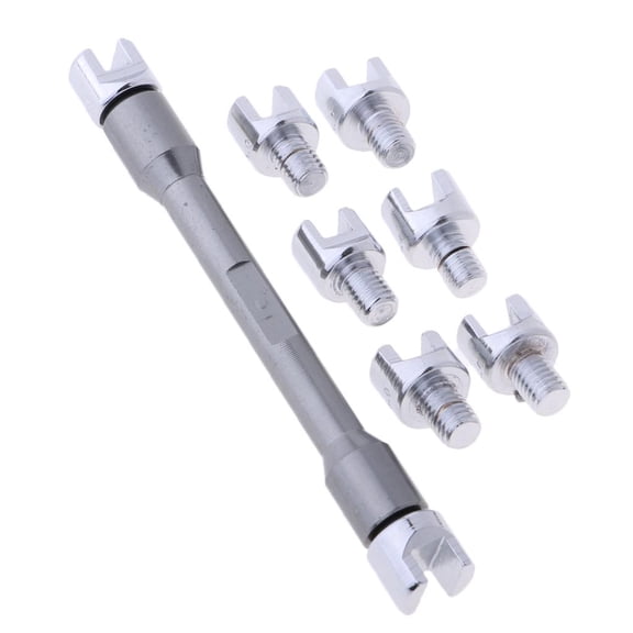 Wzmzjy Grey Motorcycle Spoke Wrench Set 5.4mm-6.8mm Wheel Buckled Repair Tools