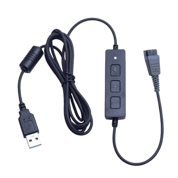 Wzmzjy Headset Quick Disconnect Connector Mic Mute Control Connects Headset to Computer GN QUICK DISCONNECT